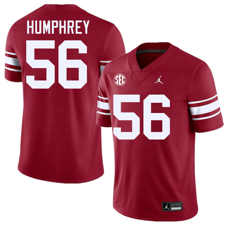 Oklahoma Sooners #56 Creed Humphrey College Football Jerseys,Uniforms-Throwback